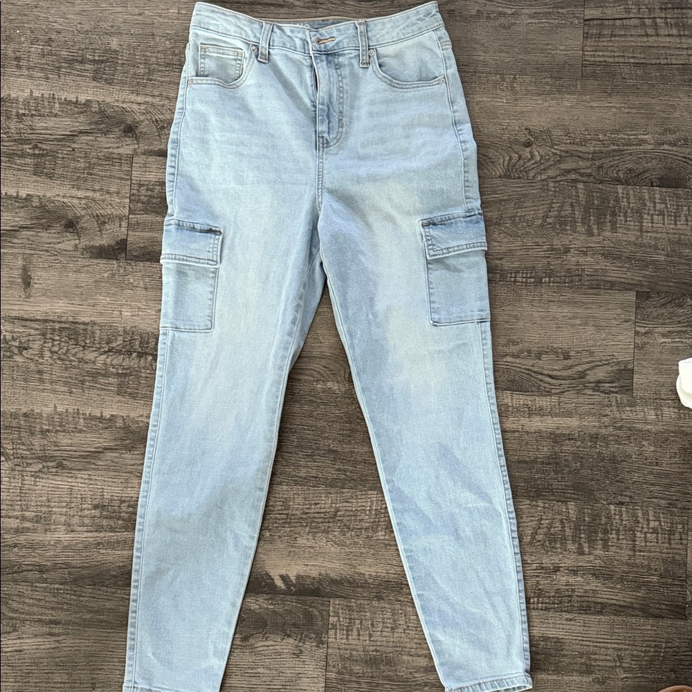 No Boundaries Light Blue Straight Leg Women Jeans
